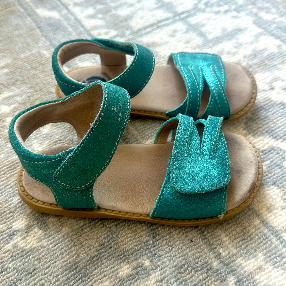 Livie and Luca metallic mermaid green Athena sandals - size 11